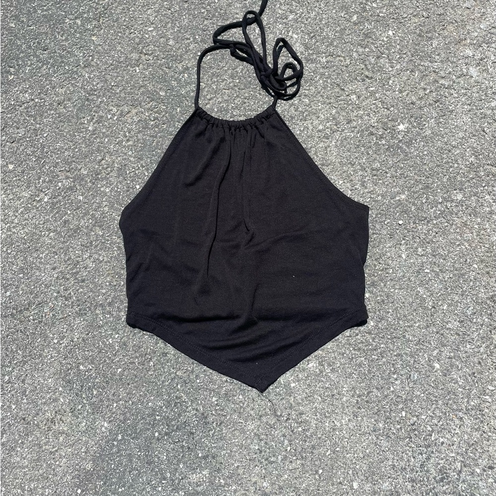 black medium ambiance adjustable cami cropped tank top